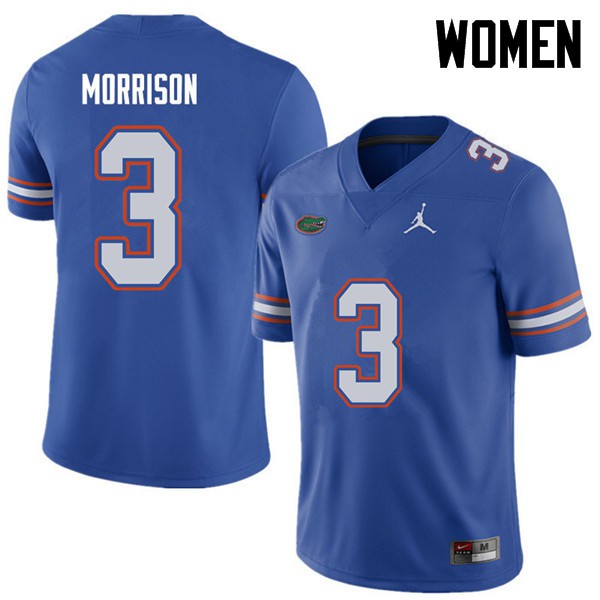 Jordan Brand Women #3 Antonio Morrison Florida Gators College Football Jersey Royal